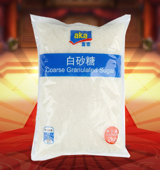 宜客(AKA)白砂糖產(chǎn)自廣西南寧2kg每袋，本產(chǎn)品精心挑選上等的蔗糖等原材料制作而成，品質(zhì)純正天然，讓您食用的放心。本產(chǎn)品采用的是塑料質(zhì)地包裝，簡潔大方，食用簡單，是您廚房的好幫手。甘醇可口，晶瑩剔透，清甜滋潤，是您日常飲品，佐餐甜品的絕佳上選。