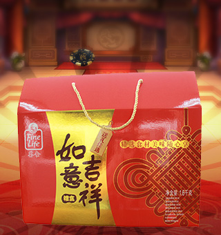 薈食(FINE FOOD)吉祥如意禮盒，本款禮盒內(nèi)含有紅小豆、玉米渣、黃小米、燕麥片等，五谷飄香，品質(zhì)放心。顆粒大小均勻，口感香甜，爽滑可口，黃金健康搭檔，廚房優(yōu)選，粥中良品。	本品內(nèi)含有蛋白質(zhì)、能量、脂肪、鈉等營養(yǎng)成分，營養(yǎng)價值豐富，老少皆宜。