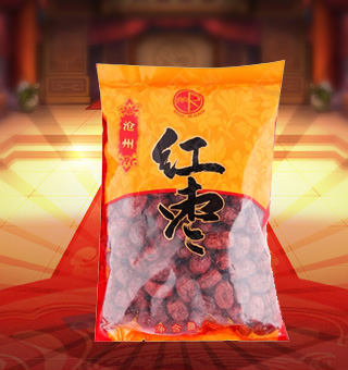 閩融滄州紅棗產(chǎn)自河北滄州500g每袋，滄州紅棗色澤鮮紅、皮薄、肉厚、核小、味道甘美清香，并具有較高的營養(yǎng)價值。