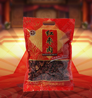 閩融紅棗肉產(chǎn)自河北滄州500g每袋，紅棗能提高人體免疫力，能促進(jìn)白細(xì)胞的生成，降低膽固醇，保護(hù)肝臟，紅棗中還含有抑制癌細(xì)胞，甚至可使癌細(xì)胞向正常細(xì)胞轉(zhuǎn)化的物質(zhì)