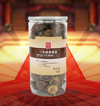 薈食(FINE LIFE)一級無根厚香菇產(chǎn)自浙江麗水150g每袋，質輕盈，有特殊天然菌香，味道鮮美，風味獨特，保留了豐富的營養(yǎng)成分。采取透明包裝，新鮮清晰可見，干凈衛(wèi)生，方便存放冷藏，方便消費者們的選購，安全健康，放心購買。