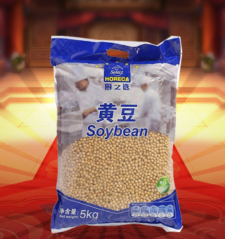 廚之選(HORECA SELECT)黃豆產(chǎn)自吉林白城5kg每袋，精選優(yōu)質(zhì)黃豆，粒大色黃、飽滿渾圓，用清水洗凈后，炒、煮、燉均可，還可制成豆?jié){飲用。富含人體所需的多種維生素、礦物質(zhì)及微量元素，營養(yǎng)美味，深受廣大消費(fèi)者的認(rèn)可與喜愛。